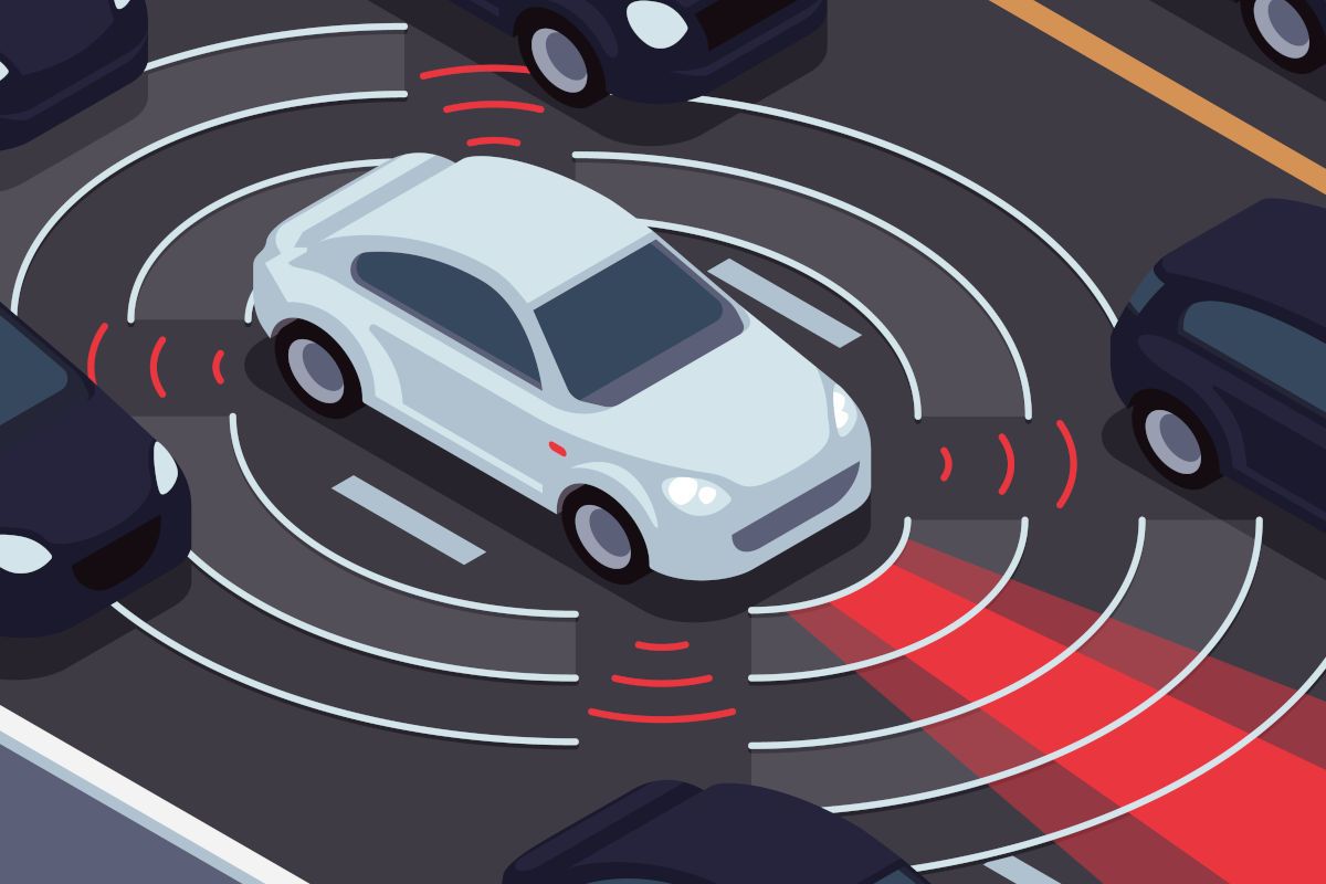 LiDAR beim Auto Auto mit LiDAR-System