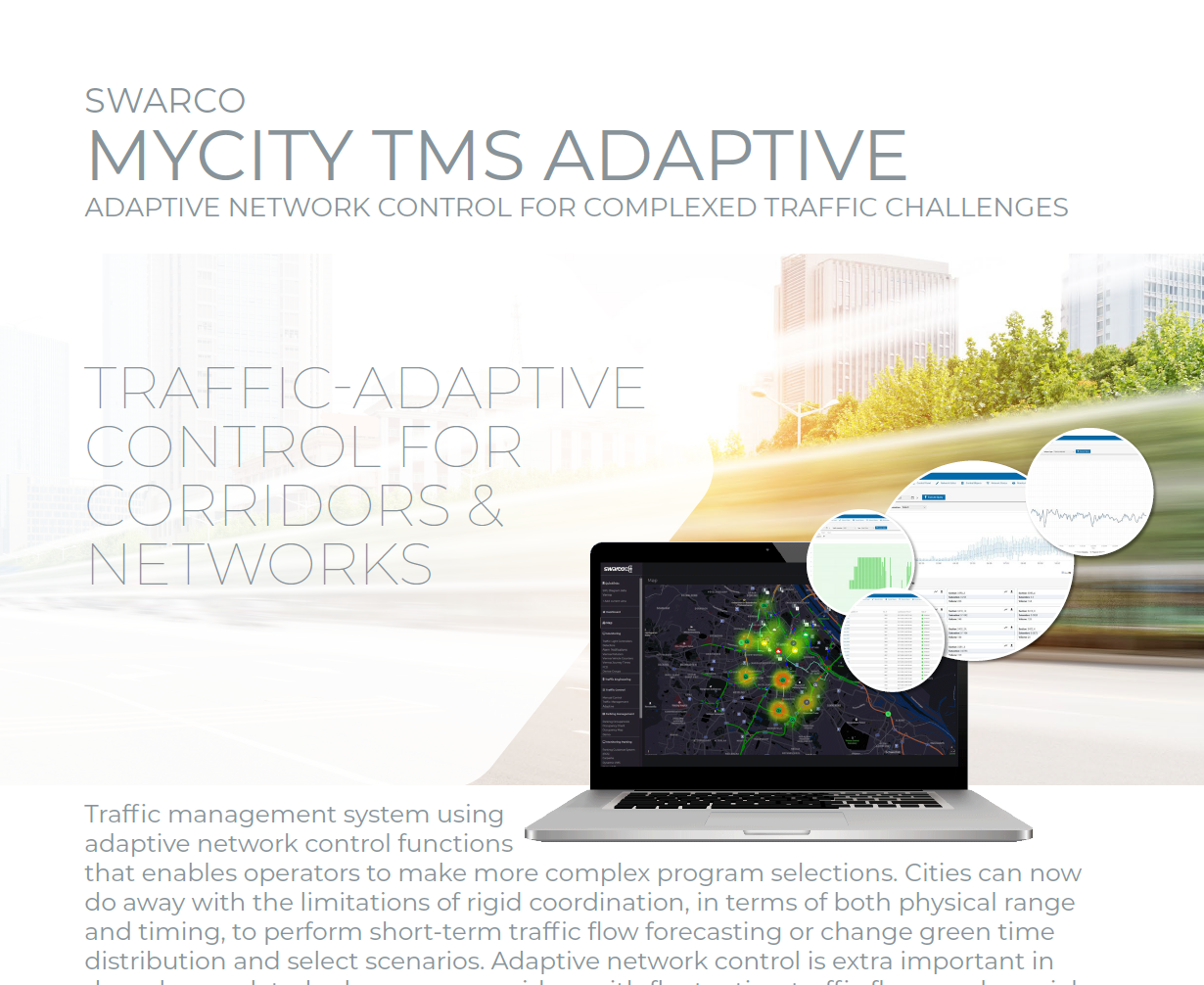 SWARCO MyCity TMS Adaptive Solution Sheet 2021