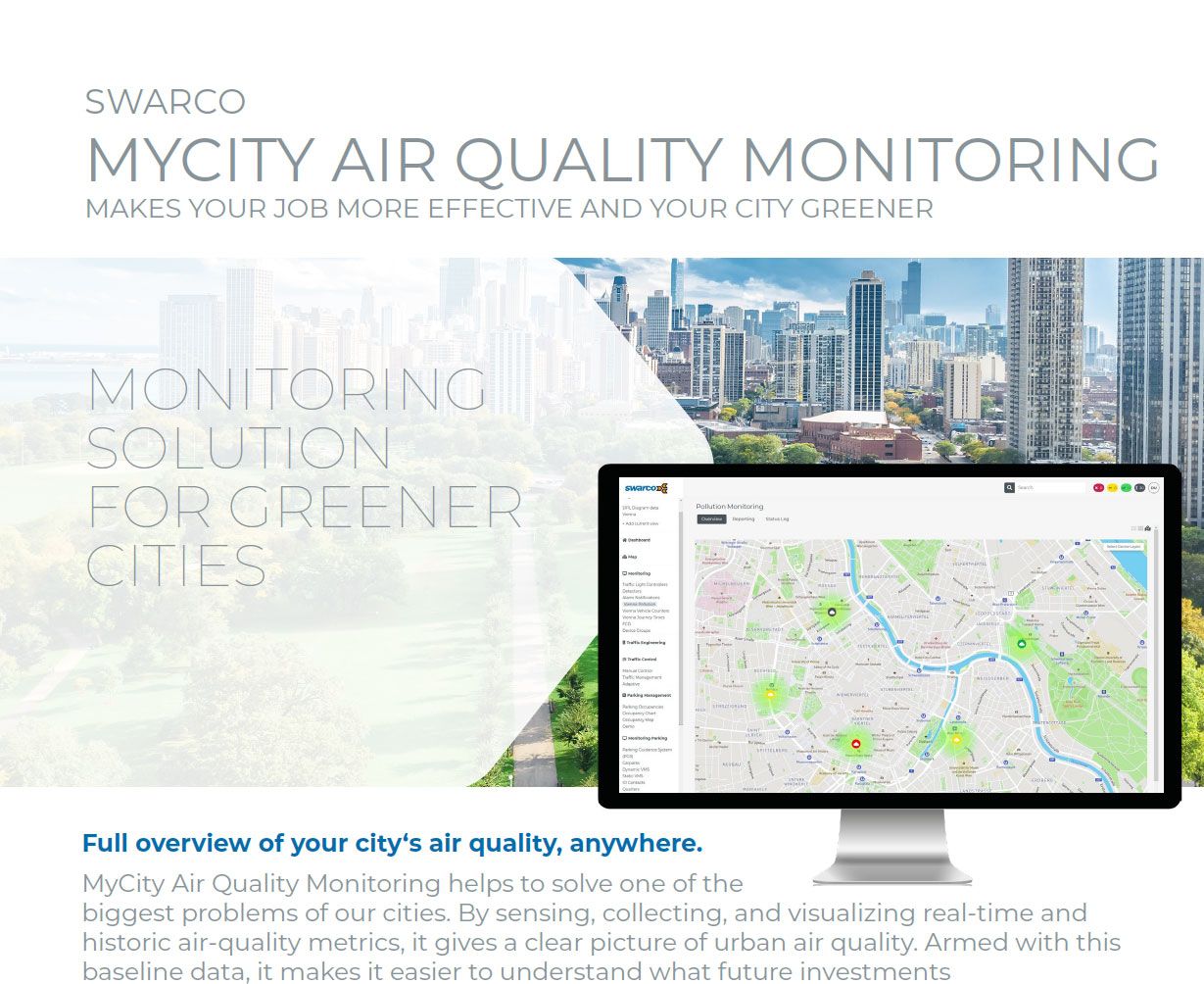 SWARCO MyCity Air Quality Monitoring Solution Sheet 2021