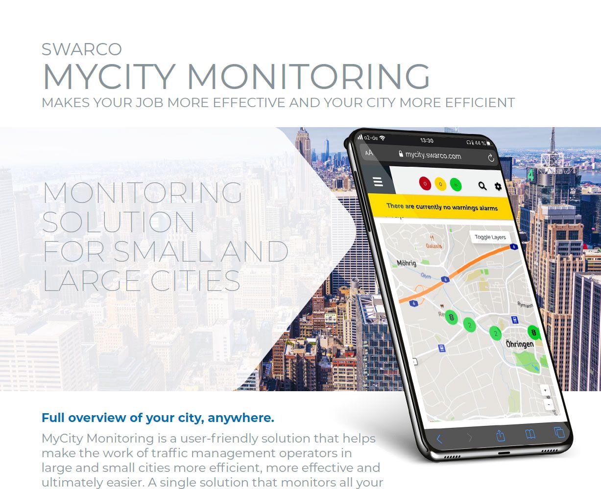 SWARCO MyCity Monitoring Solution Sheet 2022