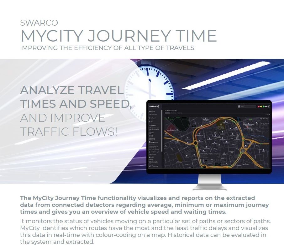 SWARCO MyCity Journey Times Solution Sheet 2022