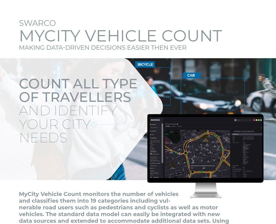 SWARCO MyCity Vehicle Count Solution Sheet 2022