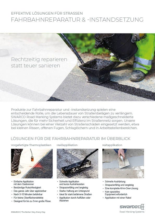 Fahrbahnreparatur & -instandsetzung Flyer