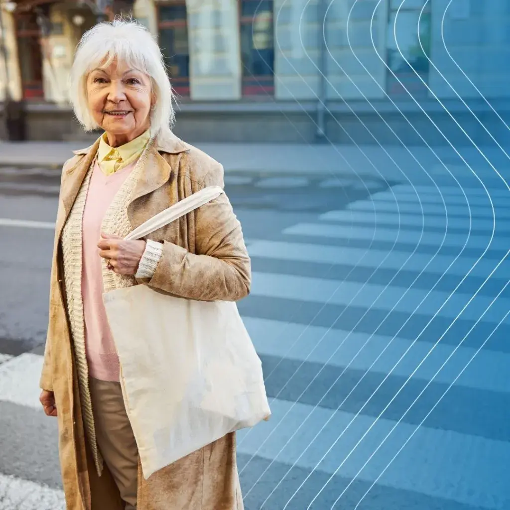 SWARCO RMS Road Safety older person crosswalk